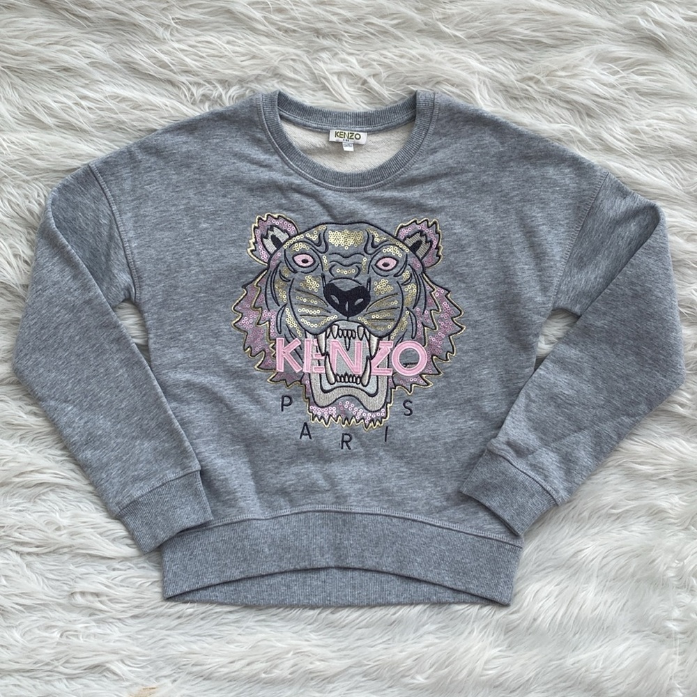 Kenzo | Gray & Pink Tiger Sweatshirt
